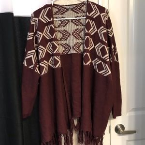Charlotte Russe burgundy cardigan